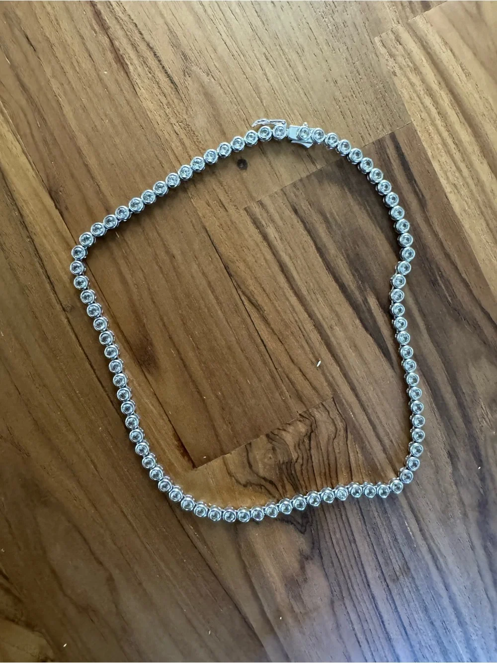 Dorsey ‘James’ 15” Bezel Rivière Necklace in Lab White Sapphire - Like New - Picture 6 of 6
